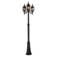  AC8099BK - Classico 3-Light Outdoor Lantern and Post