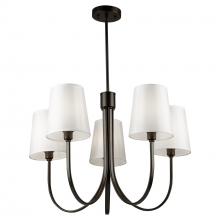  SC13335BK - Rhythm 5 Light Chandelier Black