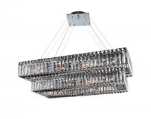  11778-010-FR001 - Baguette 43 Inch Rectangular 2 Tier Pendant