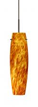  1BC-412118-MED-BR - Besa Tu Tu Pendant Bronze Amber Cloud 1x40W B10 Med