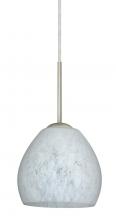  1BC-412219-LED-SN - Besa Bolla LED Pendant Carrera Satin Nickel 1x9W LED