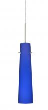  1BC-5674CM-SN - Besa Camino Pendant Satin Nickel Cobalt Blue Matte 1x40W Halogen