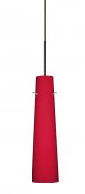  1BC-5674RM-LED-BR - Besa Camino Pendant Bronze Ruby Matte 1x5W LED