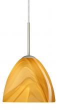  1BC-7572HN-MED-SN - Besa Sasha Pendant Satin Nickel Honey 1x50W B10 Med