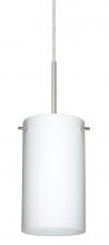  1BT-440407-LED-SN - Besa Stilo 7 LED Pendant Opal Matte Satin Nickel 1x9W LED