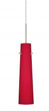  1BT-5674RM-SN - Besa Camino Pendant Satin Nickel Ruby Matte 1x40W Halogen