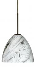  1BT-7572MG-LED-BR - Besa Sasha LED Pendant 1Bt Marble Grigio Bronze 1x9W LED