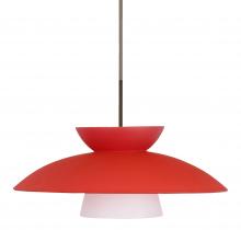  1JC-451331-BR - Besa Trilo 15 Pendant Bronze Red Matte 1x75W Medium Base