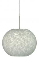  1JC-477619-LED-SN - Besa Luna LED Pendant Carrera Satin Nickel 1x9W LED