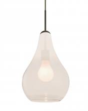  1JC-LEONMW-BR - Besa, Leon Cord Pendant, Milky White, Bronze Finish, 1x60W Medium base