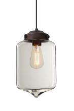  1JC-OLINCL-EDIL-BR - Besa Olin Pendant Bronze Clear 1x4W LED Filament