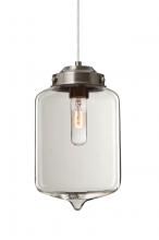  1JC-OLINCL-SN - Besa Olin Pendant Satin Nickel Clear 1x60W Medium Base T10