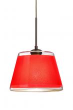  1JC-PIC9RD-BR - Besa Pendant Pica 9 Bronze Red Sand 1x75W Medium Base