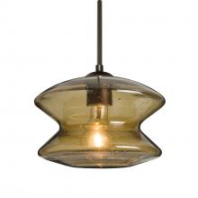  1JC-ZENLT-BR-L - Besa, Zen Cord Pendant, Latte Bubble, Bronze Finish, 1x60W Medium Base, 15Ft. Cord