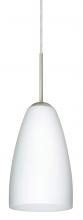  1JT-151107-LED-SN - Besa Riva 9 LED Pendant Opal Matte Satin Nickel 1x9W LED