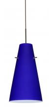  1JT-4124CM-BR - Besa Cierro Pendant Bronze Cobalt Blue Matte 1x100W Medium Base