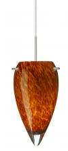  1JT-412518-SN - Besa Juli Pendant Satin Nickel Amber Cloud 1x100W Medium Base