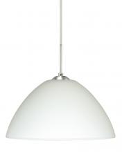  1JT-420107-LED-SN - Besa Tessa LED Pendant White Satin Nickel 1x9W LED