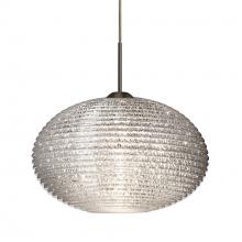 Besa Lighting 1JT-4912GL-BR-L - Besa Pendant Pape 10 Bronze Glitter 1x75W Medium Base, 15Ft. Cord