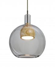  1JT-BENJISMNA-LED-BR - Besa, Benji Cord Pendant, Smoke/Natural, Bronze Finish, 1x9W LED