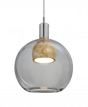  1JT-BENJISMNA-LED-SN - Besa, Benji Cord Pendant, Smoke/Natural, Satin Nickel Finish, 1x9W LED