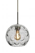  1JT-BOMYCL-EDIL-BR - Besa Bombay Cord Pendant, Clear, Bronze Finish, 1x8W LED Filament