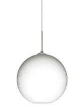  1JT-COCO1007-LED-SN - Besa Coco 10 Pendant, Opal Matte, Satin Nickel Finish, 1x9W LED