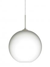  1JT-COCO1207-LED-SN - Besa Coco 12 Pendant, Opal Matte, Satin Nickel Finish, 1x9W LED