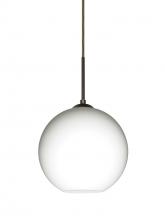  1JT-COCO807-LED-BR - Besa Coco 8 Pendant, Opal Matte, Bronze Finish, 1x9W LED