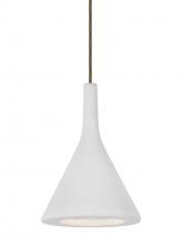  1JT-GALAWH-LED-BR - Besa Gala Pendant, White, Bronze Finish, 1x9W LED