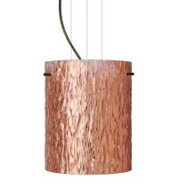  1KG-4006CS-BR - Besa Pendant Tamburo 8 Bronze Stone Copper Foil 1x100W Medium Base