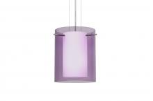  1KG-A00607-LED-SN - Besa Pahu 8 LED Pendant 1Kg Transparent Amethyst Satin Nickel 1x11W LED