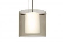  1KG-S18407-BR - Besa Pendant Pahu 12 Bronze Transparent Smoke 1x100W Medium Base