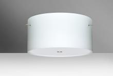  1KM-400807-LED-SN - Besa Ceiling Tamburo 16 Satin Nickel Opal Matte 1x28W LED