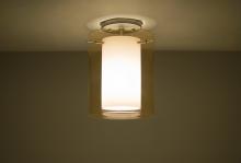  1KM-G00607-SN - Besa Ceiling Pahu 8 Satin Nickel Transparent Armagnac/Opal 1x100W Medium Base