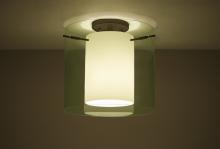  1KM-L18407-BR - Besa Ceiling Pahu 12 Bronze Transparent Olive/Opal 1x100W Medium Base