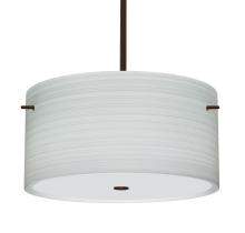  1KT-4008KR-LED-BR - Besa Tamburo 16 Pendant Chalk Bronze 3x11W LED