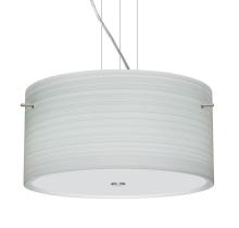  1KV-4008KR-LED-SN - Besa Tamburo 16 Pendant Chalk Satin Nickel 3x11W LED