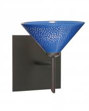  1SW-282484-LED-BR-SQ - Besa Wall With SQ Canopy Kona Bronze Blue Starpoint 1x5W LED