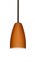  1TT-151180-BR - Besa Stem Riva 9 Pendant Bronze Amber Matte 1x75W Medium Base