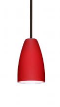  1TT-1511RM-LED-BR - Besa Riva 9 LED Pendant 1Tt Ruby Matte Bronze 1x9W LED