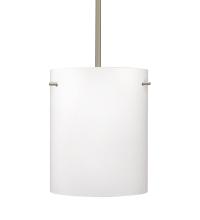  1TT-400607-SN - Besa Stem Pendant Tamburo 8 Satin Nickel Opal Matte 1x100W Medium Base