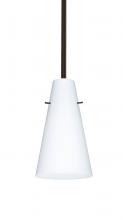  1TT-412407-LED-BR - Besa Cierro LED Pendant Opal Matte Bronze 1x9W LED