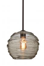  1TT-462702-EDIL-BR - Besa Wave 10 Stem Pendant Bronze Smoke 1x8W LED Filament