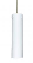  1TT-722407-SN - Besa Stem Pendant Stilo 16 Satin Nickel Opal Matte 1x100W Medium Base