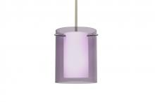  1TT-A00607-LED-SN - Besa Pahu 8 LED Pendant 1Tt Transparent Amethyst Satin Nickel 1x11W LED