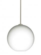  1TT-COCO1207-LED-SN - Besa Coco 12 Stem Pendant, Opal Matte, Satin Nickel Finish, 1x9W LED