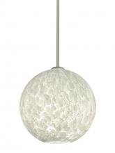  1TT-COCO1219-LED-SN - Besa Coco 12 Stem Pendant, Carrera, Satin Nickel Finish, 1x9W LED