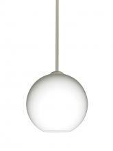  1TT-COCO807-LED-SN - Besa Coco 8 Stem Pendant, Opal Matte, Satin Nickel Finish, 1x9W LED