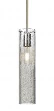  1TT-JUNI16CL-SN - Besa, Juni 16 Stem Pendant, Clear Bubble, Satin Nickel, 1x60W Medium Base